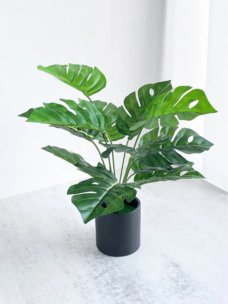 Foglia Tropicale Artificiale, Foglia Finta Verde in Plastica, per Decorazioni Domestiche, Piante Finte, Decorazioni Autunnali, Camera, Scrivania, Decorazioni da Giardino