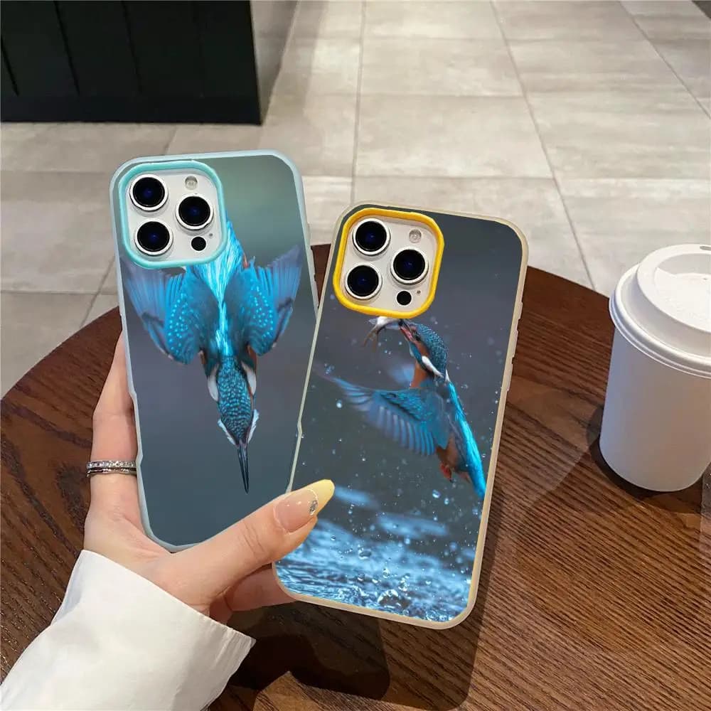 Bird Watching Phone Case Jelly Dual-Layer Shockproof Phone Case for iPhone 17promax Soft TPU Inner PC Back