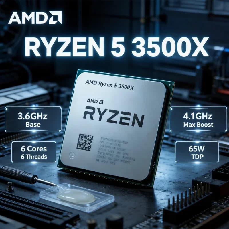 AMD Ryzen 5 3500X R5 3500X 3.6GHz Six Core Six Thread 7NM 65W 32M L3 Cache CPU 100 000000158 Socket AM4