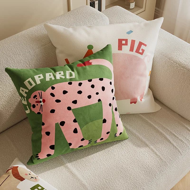 Cartoon Throw Pillow Home Decor Soft Back Support for Living Room Sofa Body Pillow Office Chair Cushion