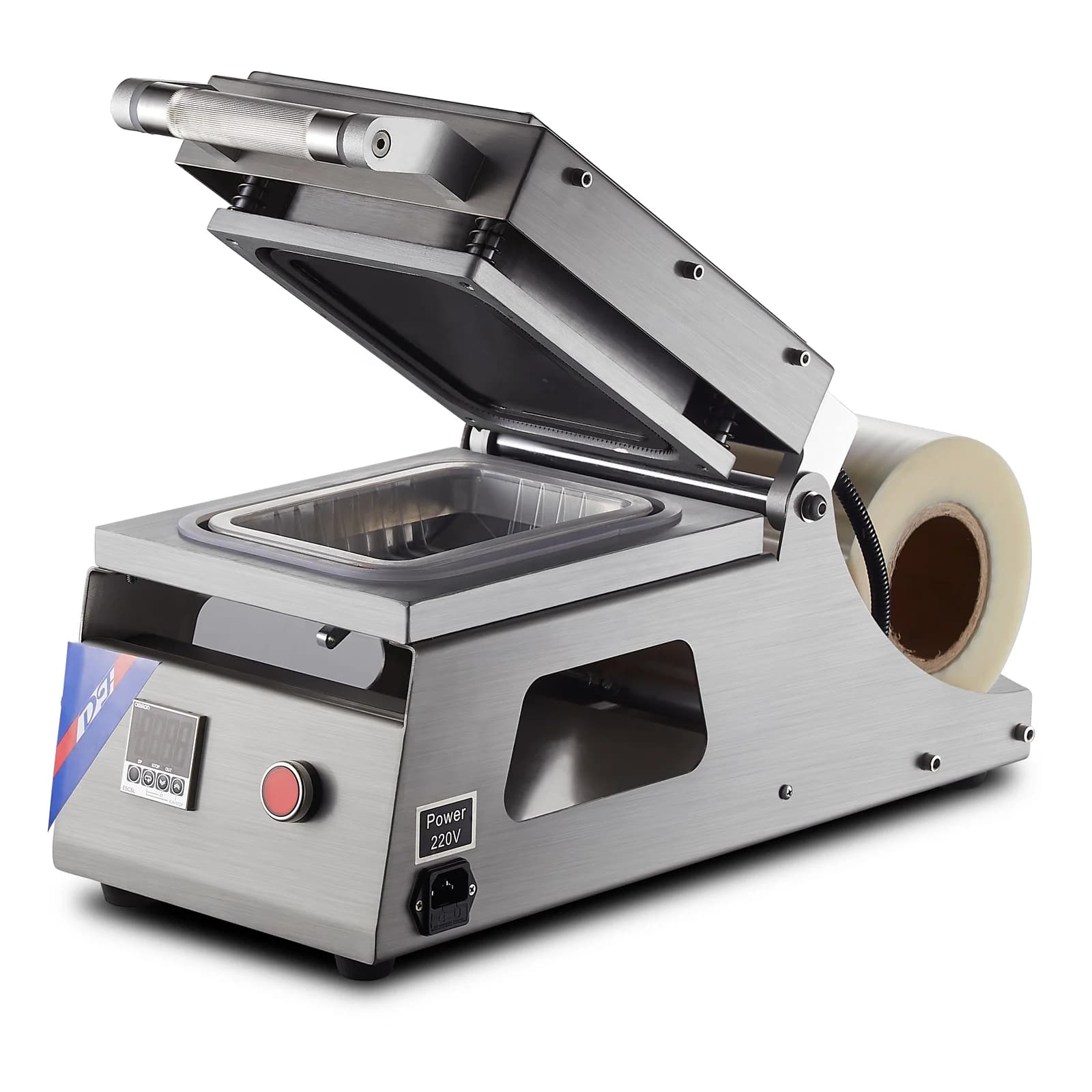 Container Sealer Tray Sealing Machine Gas Nitrogen Flushing Packaging Machine for Food Fresh-keeping Custom Tray Size