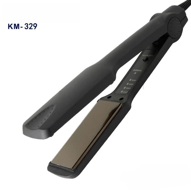 Professional Ceramic KM-329 Plate, Quick Heating and Constant Hair Temperature Straight for Women