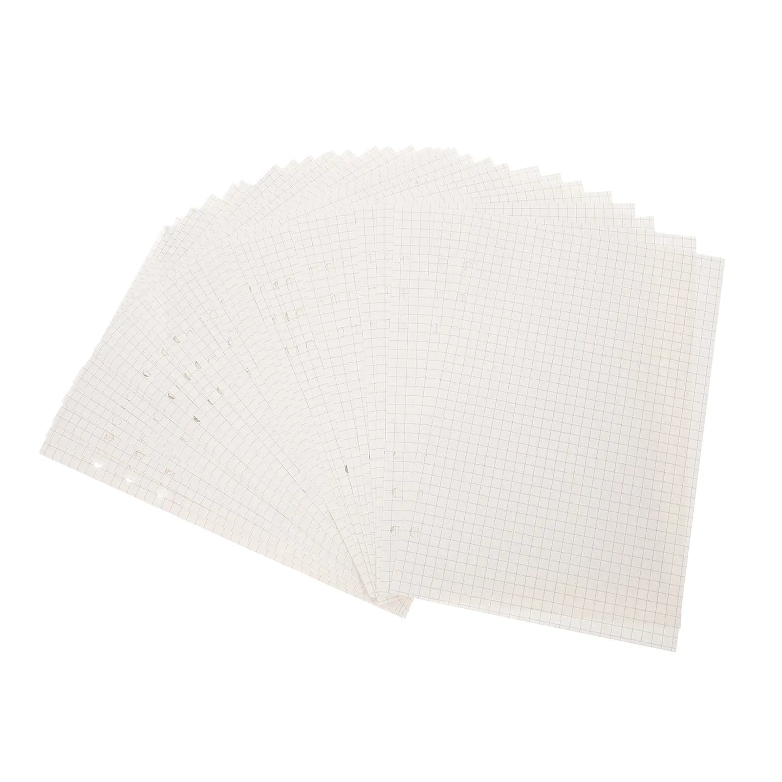Confezione da 225 Fogli A5 a Quadretti, Ricarica per Raccoglitore a 6 Fori, Fogli a Righe di Ricambio per Ufficio, Studio, Planner, Diario, Quaderno