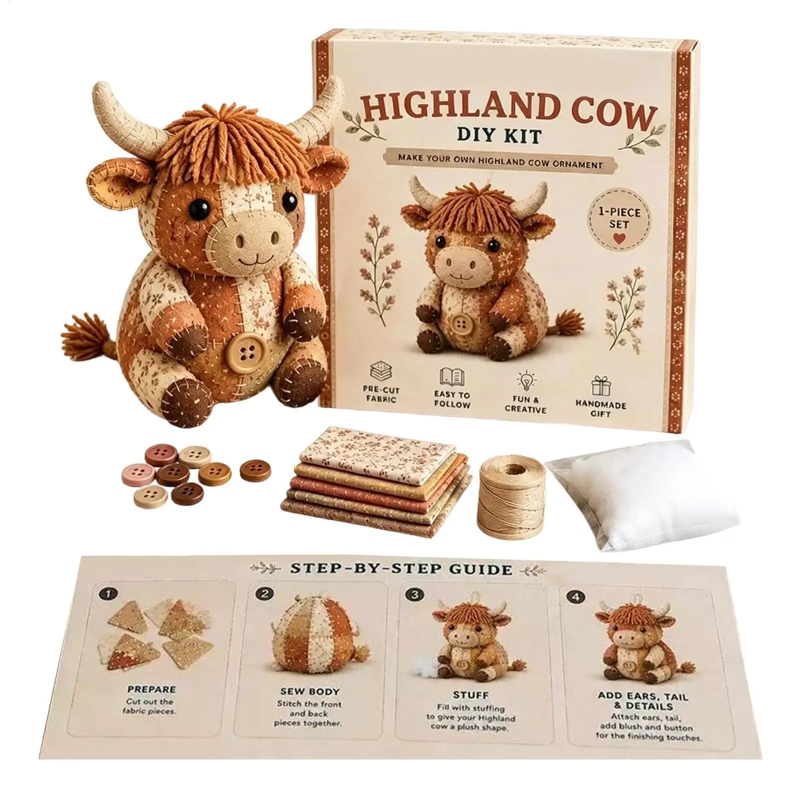 Quilting Kits For Adults Cow Theme Sewing Projects Set Craft Kits For Home Party Birthday Family Activity School Workshop Travel