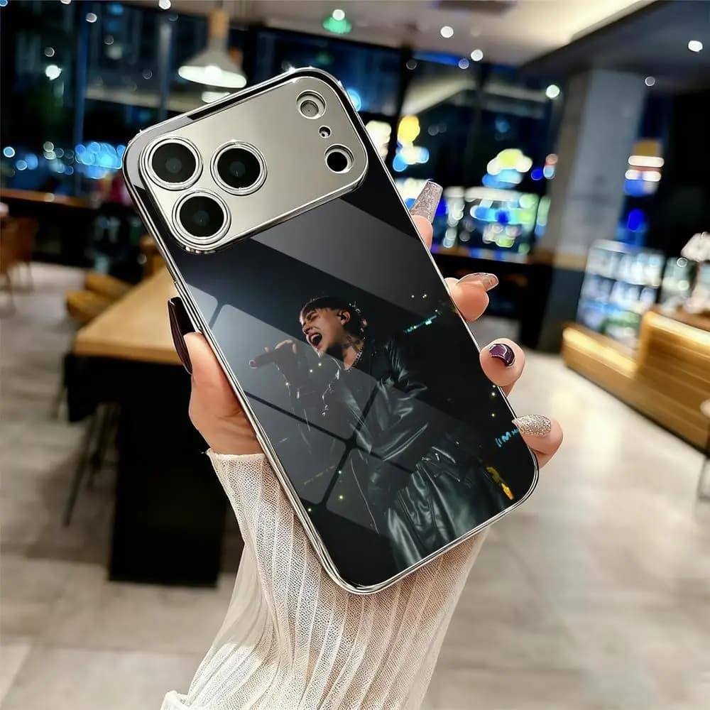 Cover for iPhone 12-17 Pro Max Plus Rapper T-Tiago PZK, galvanized metal thin case with tempered glass