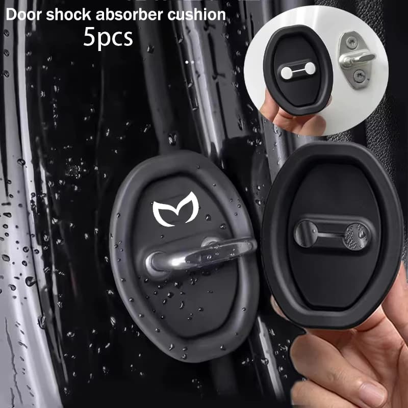 5-piece Mazda car door lock protection cover, stylish design, reduces door closing noise, and enhances car aesthetics