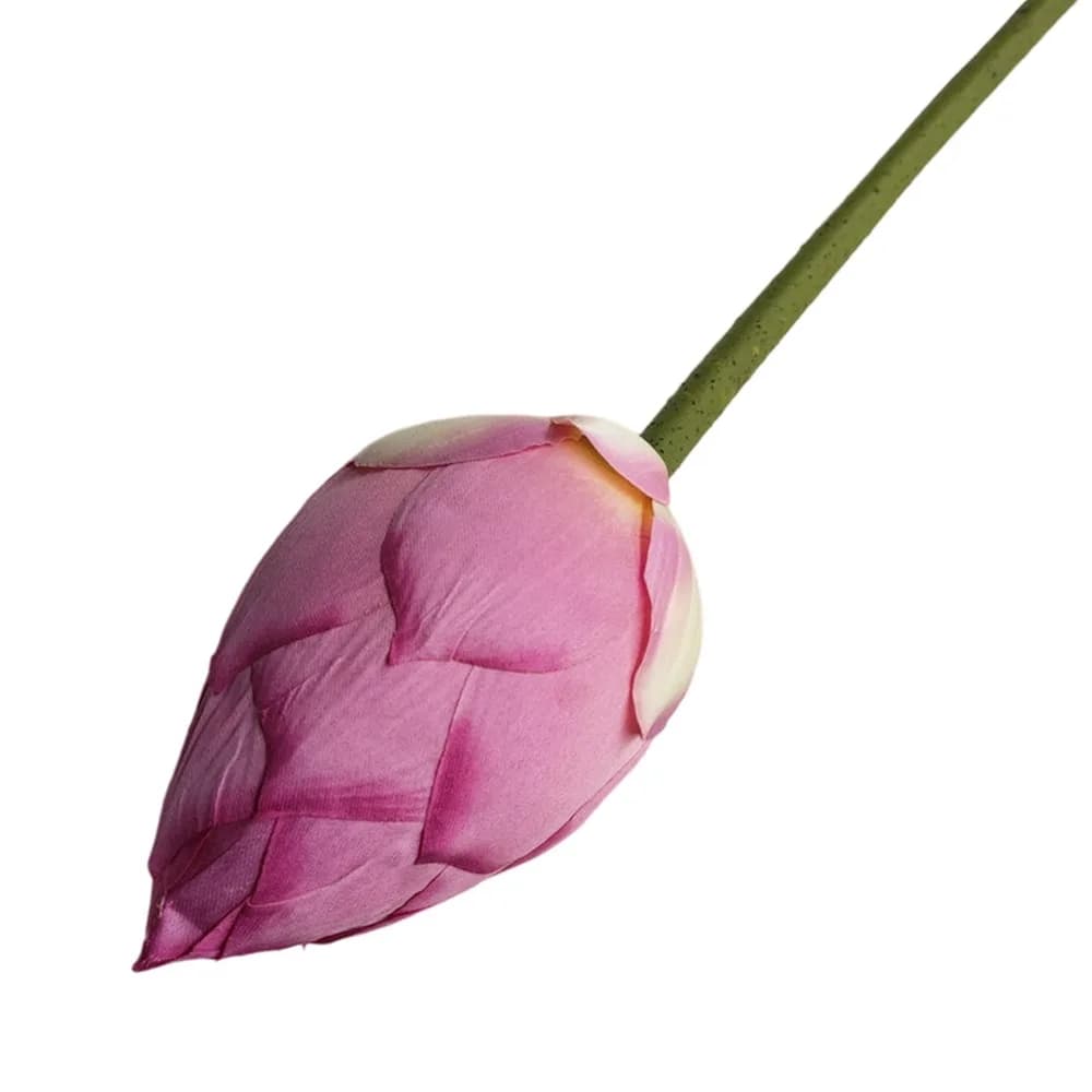 Multicolor Lotus Artificial Flower Long Stem Green Plant Faux Flower Landscape Making Artistic Design Simulation Lotus Flower