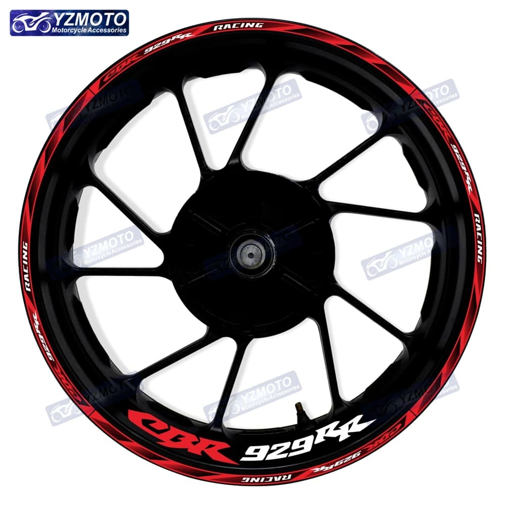 Per Honda CBR929RR CBR929 RR Moto DA CORSA Mozzo Ruota Anteriore E Posteriore 17 Pollici Adesivo Impermeabile Riflettente Cerchio Decal adesivi