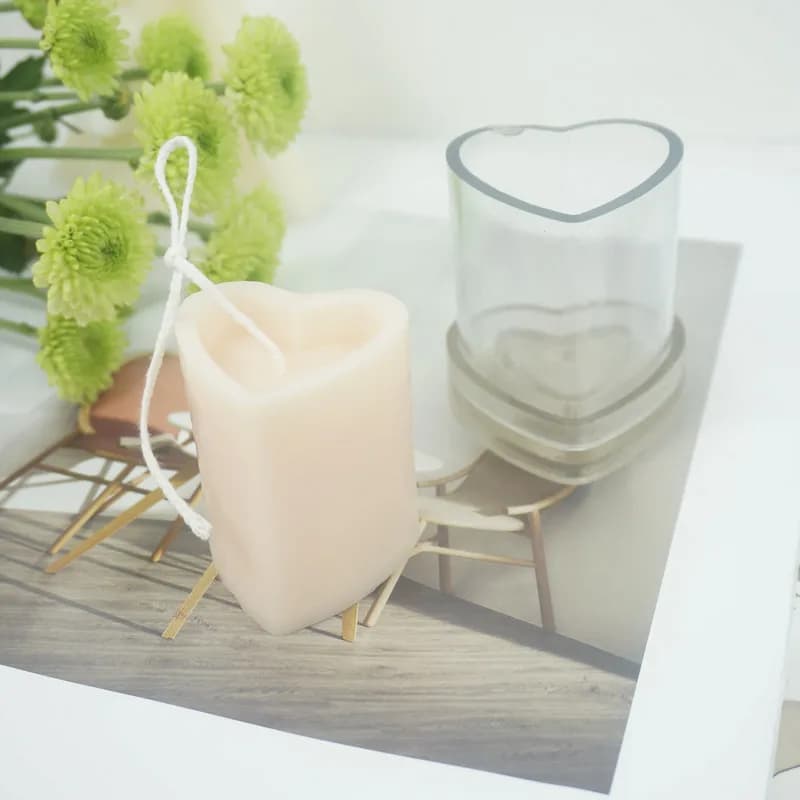 Candle Making Chocolate Cake Decoration love Candle Molds Silicone Mold Aromatherapy Soap Mould