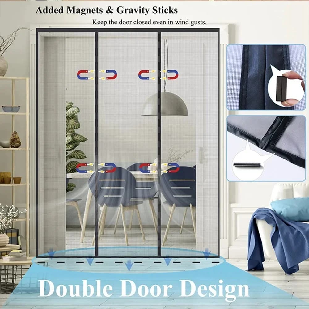 Magnetic racks for doors and windows, with automatic closure, for kitchen and living room.