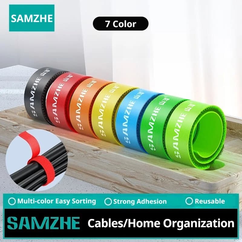 SAMZHE Cable Organizer Cable Management Tearable Organizador Cables Winder Ties Phone Accessories Wire Cord Organizer And Cables