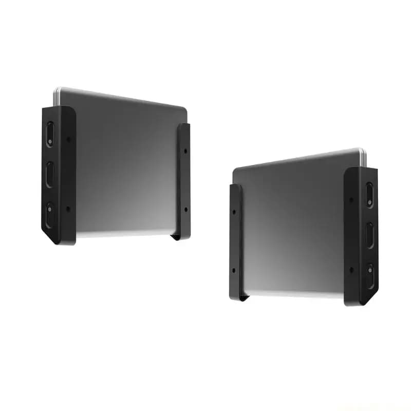 Set staffe per montaggio a parete in ABS, supporto per parete in metallo resistente per laptop e tablet