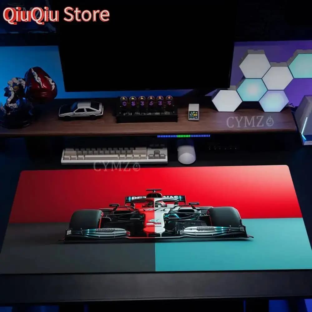 Cool F1 modello di auto da corsa grande tappetino per mouse tappetino da scrivania con bordo cucito antiscivolo accessori per uffici durevoli tappetino per mouse da gioco