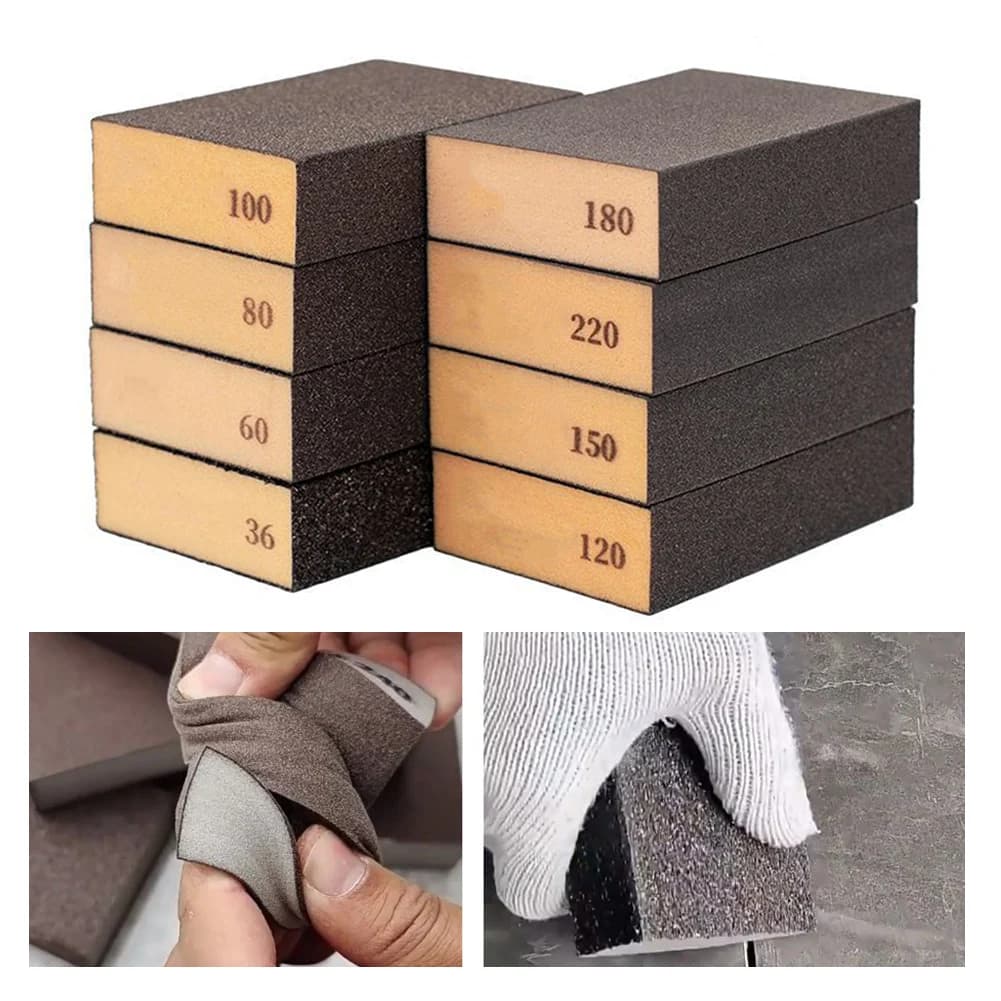 Wall Grinding Sponge Blocks Grana 36-220 Wall Grinding Sponge Sand Block Vetrate Paper Polished abrasive disc for metal rust removal Polishing