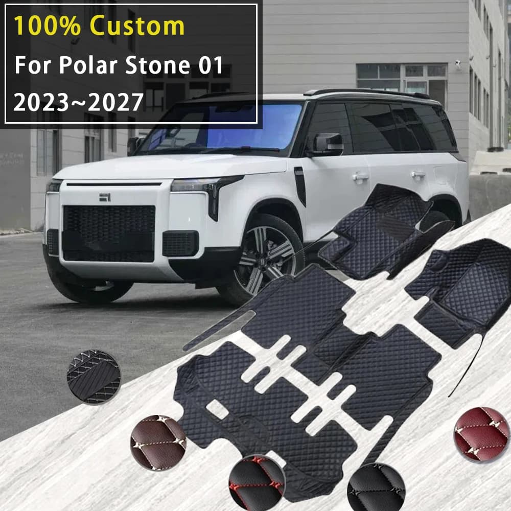 Tappetini Auto per Polar Stone 01 Polarstone 01 2023 2024 2025 2026 6 posti 7 posti cuscinetti Anti-sporco tappeti per piedi accessori Auto