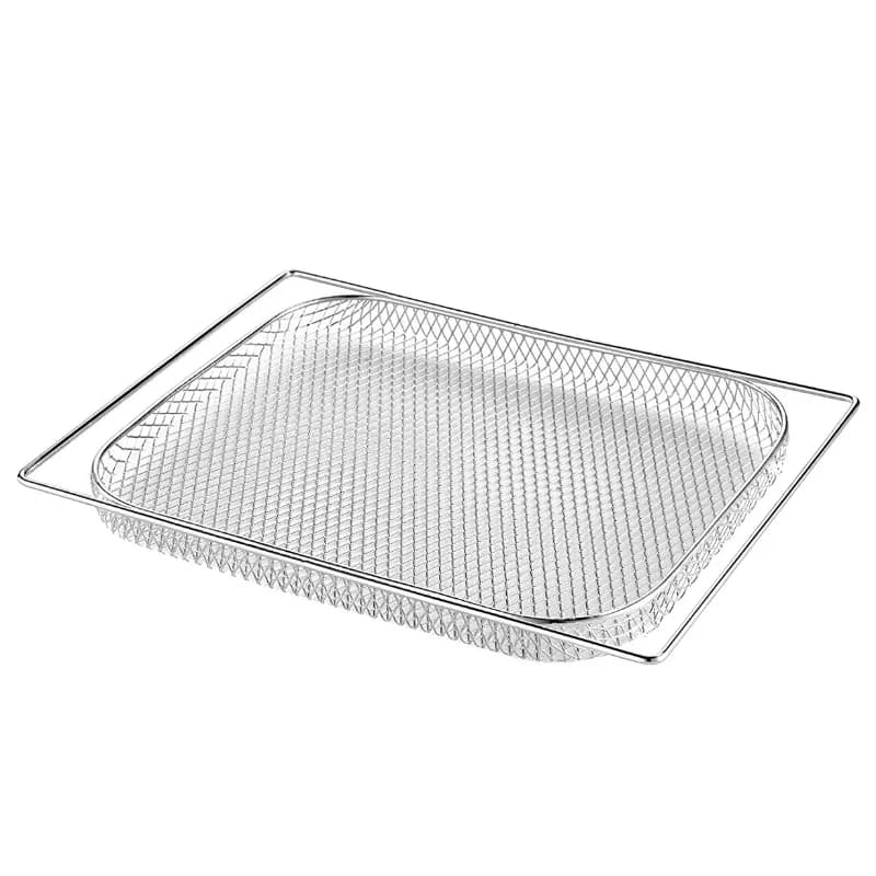 Stainless steel wire grill for air and oven fryer, multipurpose basket for roasting, oven mesh tray, square design for uniform kitchen