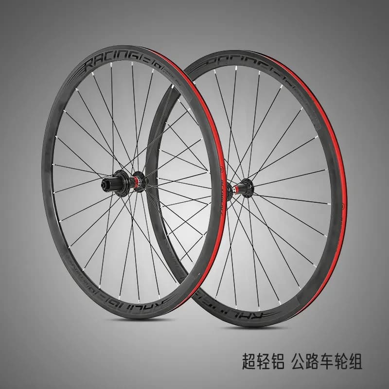 Ultra Light 700C Road Bike Wheelset Aluminum Alloy Round Spokes Cassette Hub Bicycle Wheels