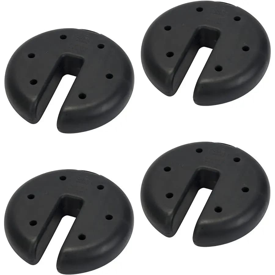 Set of 4 Weight Plates Resistant to Fix Gazebo and Tents Tistantanee, Black