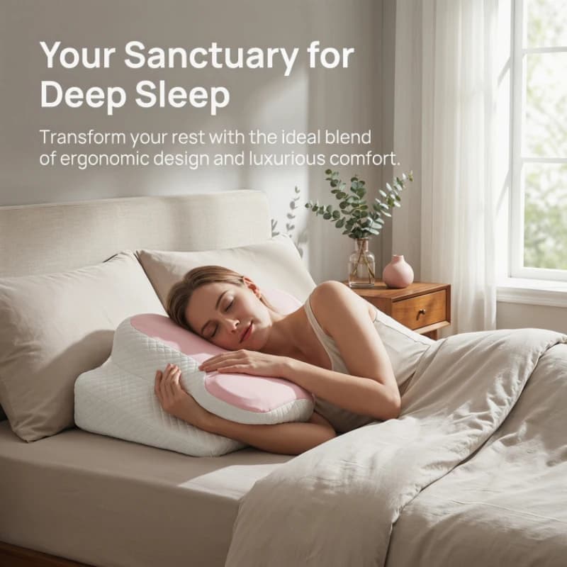 Cuscino Cervicale in Memory Foam a Forma di Farfalla per il Raffreddamento Estivo, Ergonomico con Supporto per il Collo a Lento Ritorno per Chi Dorme su un Fianco o sulla Schiena