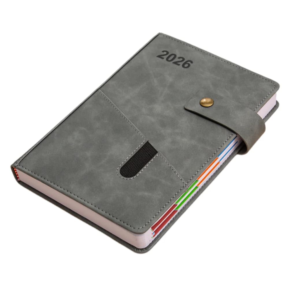 English 2026 Schedule Planner Notepad Wear-resistant Bookmark 365 Days Efficiency Notebook 12 Months Simple Office Work Planner