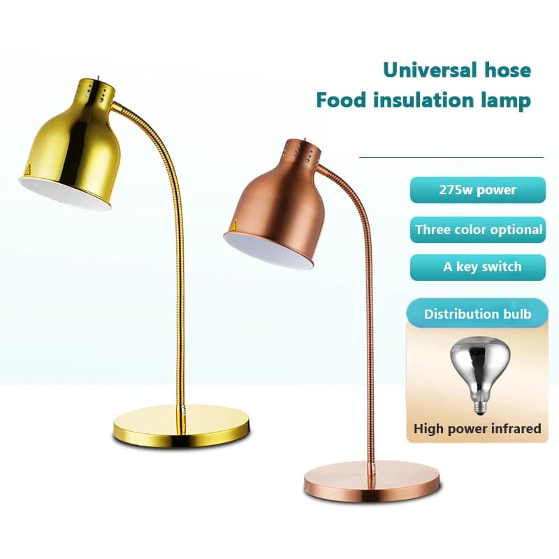 275W Electric Table Lamp for Food Heat Conservation Restaurant Barbecue Buffet Hotel Food Heating Light