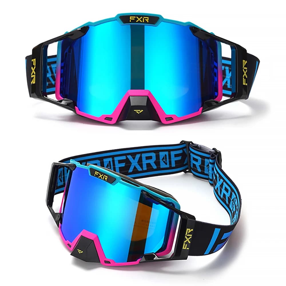 FXR Occhiali da sci Uomo Occhiali da snowboard Donna Inverno Occhiali da sole da neve all'aperto UV400 Occhiali da sci antiappannamento con lenti a doppio strato