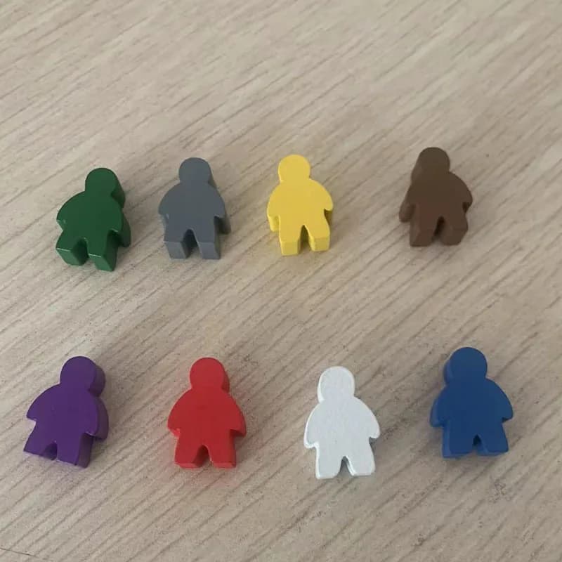 Accessori per giochi da tavolo per scacchi in legno umanoidi da 5 pezzi/set