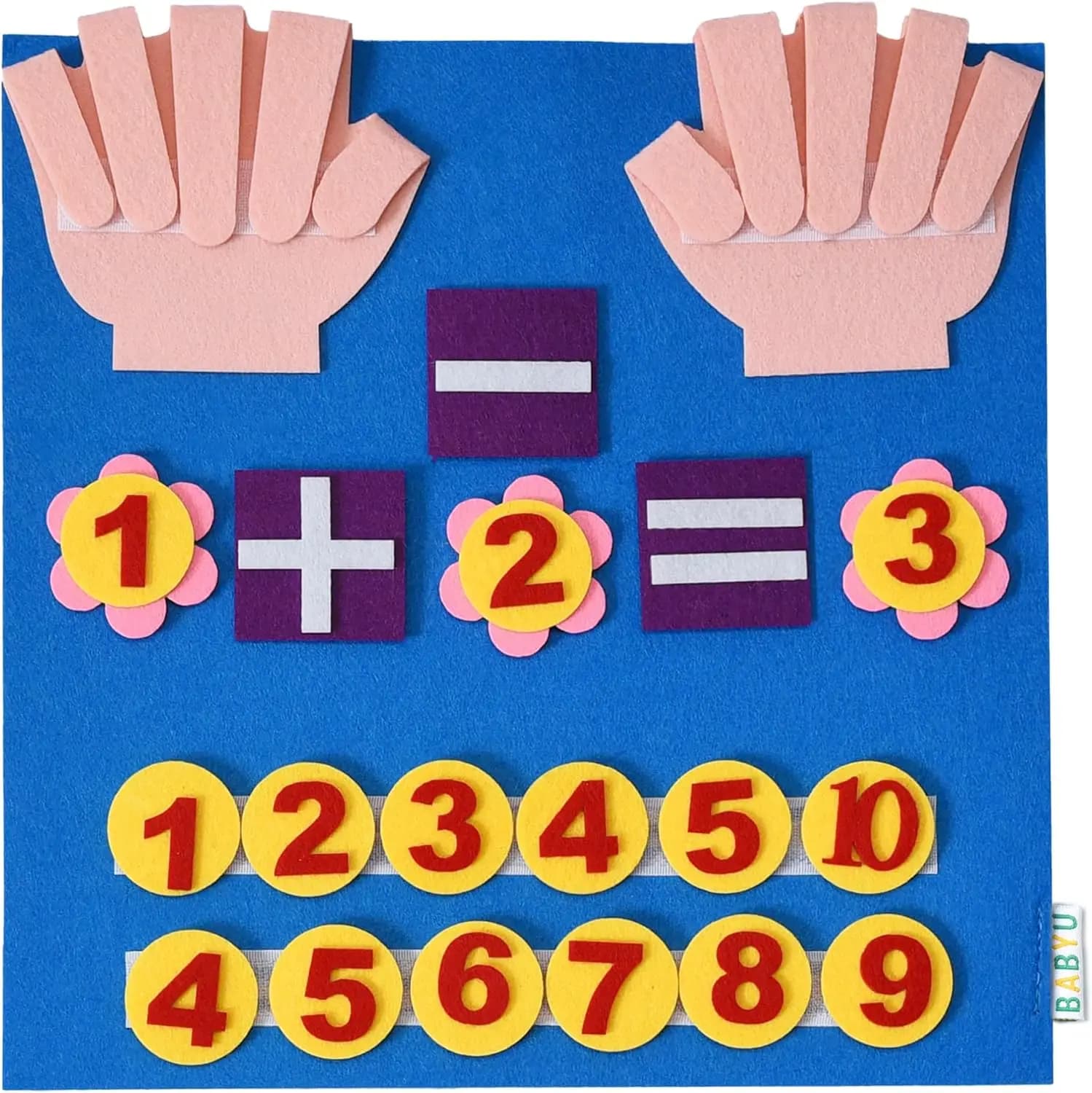1pc Del Bambino Montessori Giocattoli Feltro Dito Numeri Giocattolo di Matematica Per Bambini Conteggio Prima Educazione Gioco di Apprendimento Per I Bambini Intelligenza