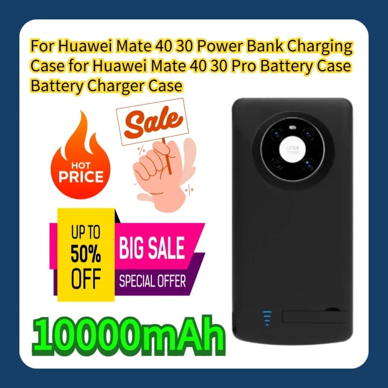 Custodia Power Bank per Huawei Mate 40 30, Custodia Batteria da 10000mAh per Huawei Mate 40 30 Pro, Custodia Caricabatterie