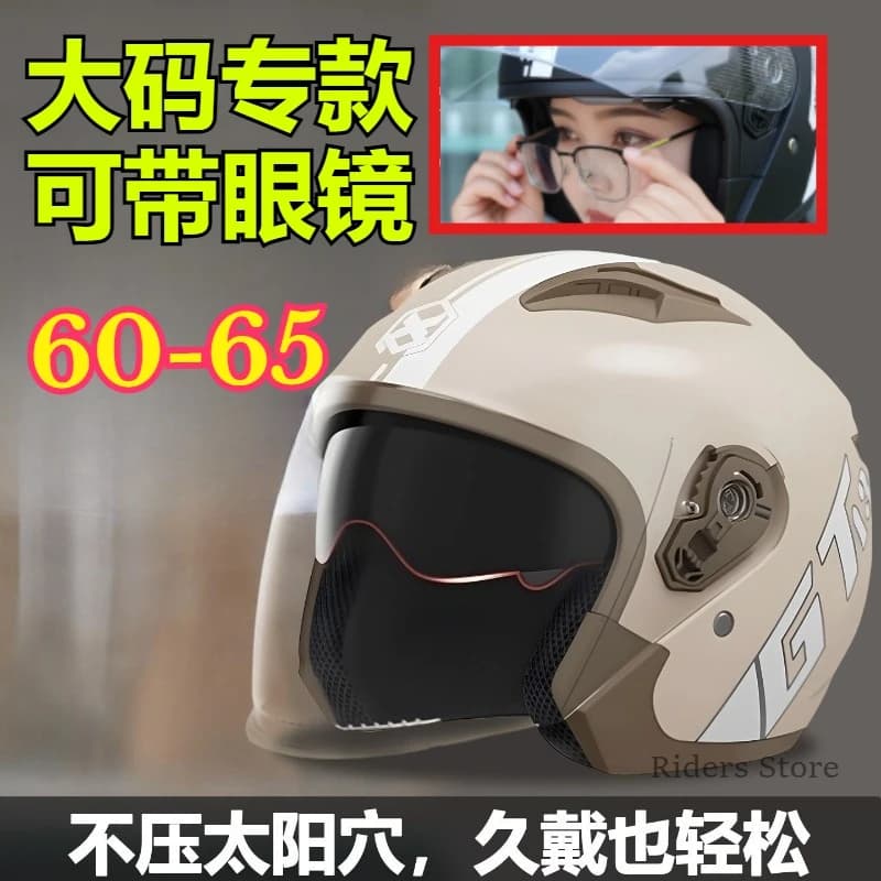 Casco di Grandi Dimensioni Certificato 3C con Doppia Visiera, Casco Invernale Caldo e Sicuro per Uomini e Donne, Universale per Tutte le Stagioni per Bici Elettriche