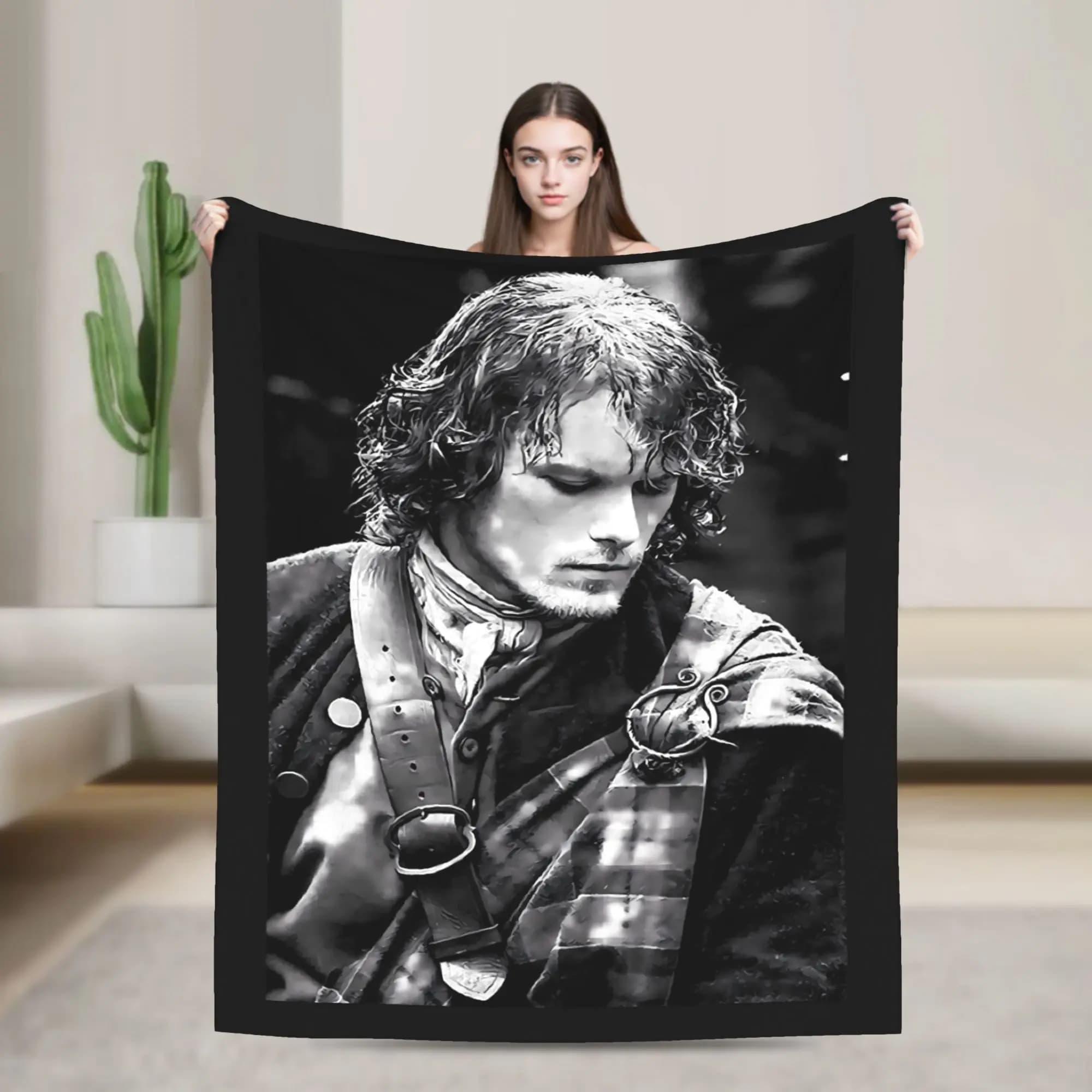 Jamie Fraser Outlander Blankets Television Soft Novelty Plush Throw Blanket For Outdoor Camping Flannel Bedspread Bed Cover