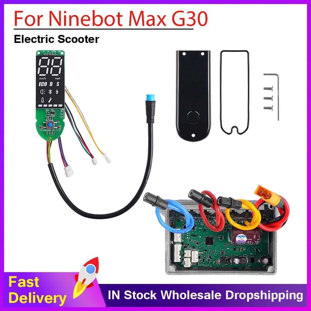 Set di montaggio della scheda di controllo | Controller + display del cruscotto + copertura del pannello per accessori scooter elettrico Ninebot MAX G30 G30D G30L