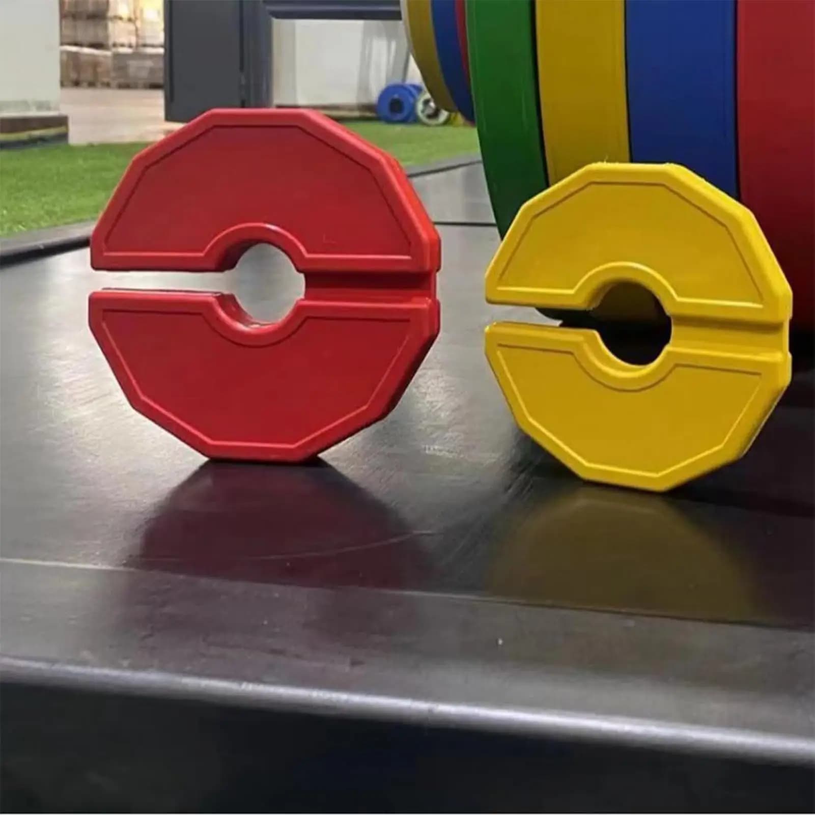 1 pcs 0.25 KG/0.5 KG/0.75 KG/1 KG Rubber Balancing Plates 1.37 Inches Strength Training Hole Handlebar Plate Weight Balancing Plates