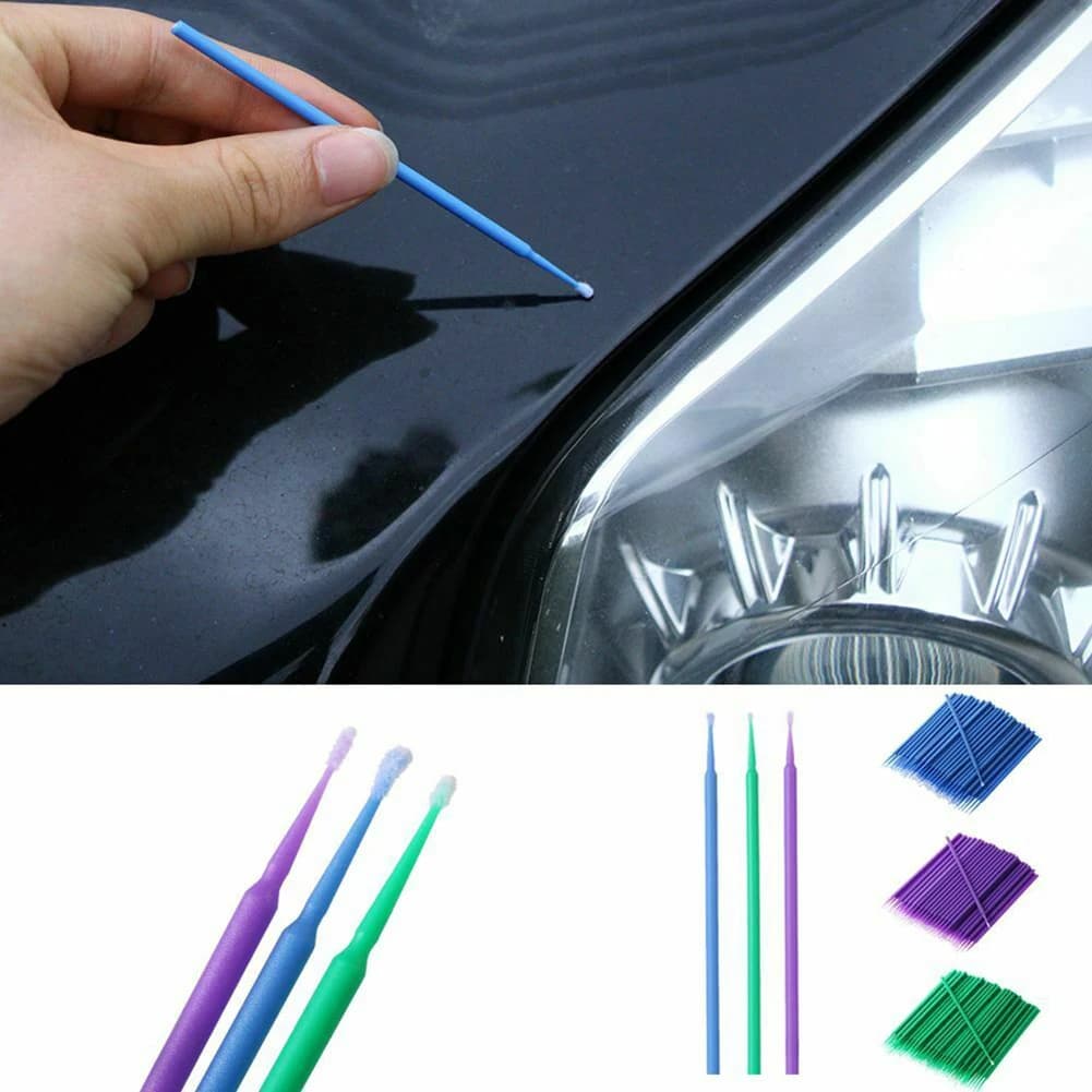 100pcs Paint Brushes Paint Touch-up Dentistry Pen Car Applicator Brush Once-only Use Automobile Pen Cleaning Paint Brush