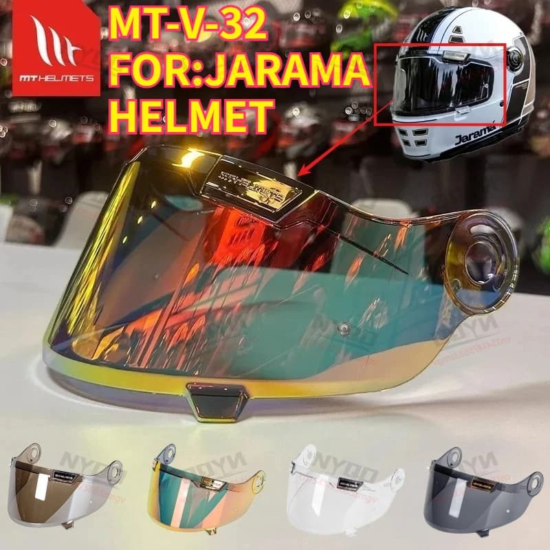 Visiera di ricambio per casco MT-V-32, lente di ricambio, parti originali per accessori casco moto MT JARAMA