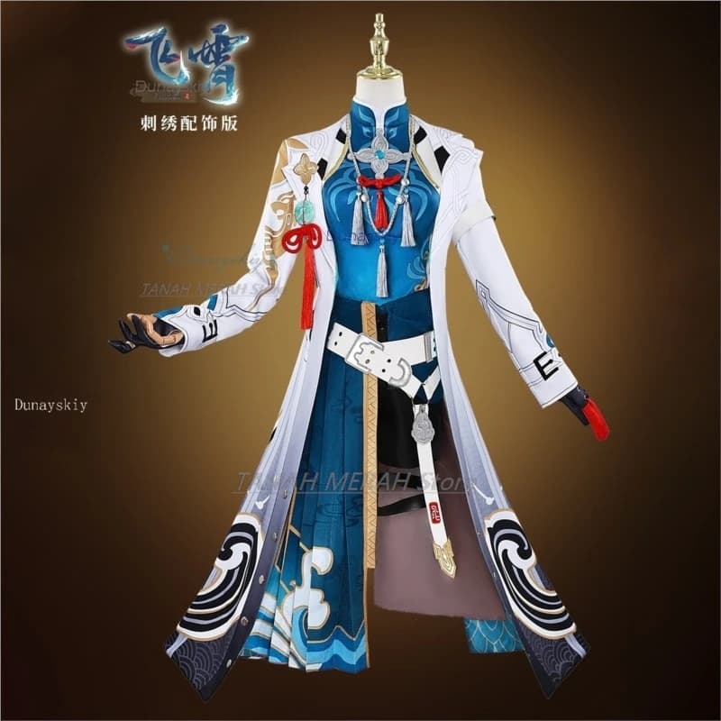 Halloween Adulto Feixiao Parrucca Cosplay Cappotto Vestito Set completo Accessori Scarpe Gioco Honkai Star Rail Prop Anime Outfit