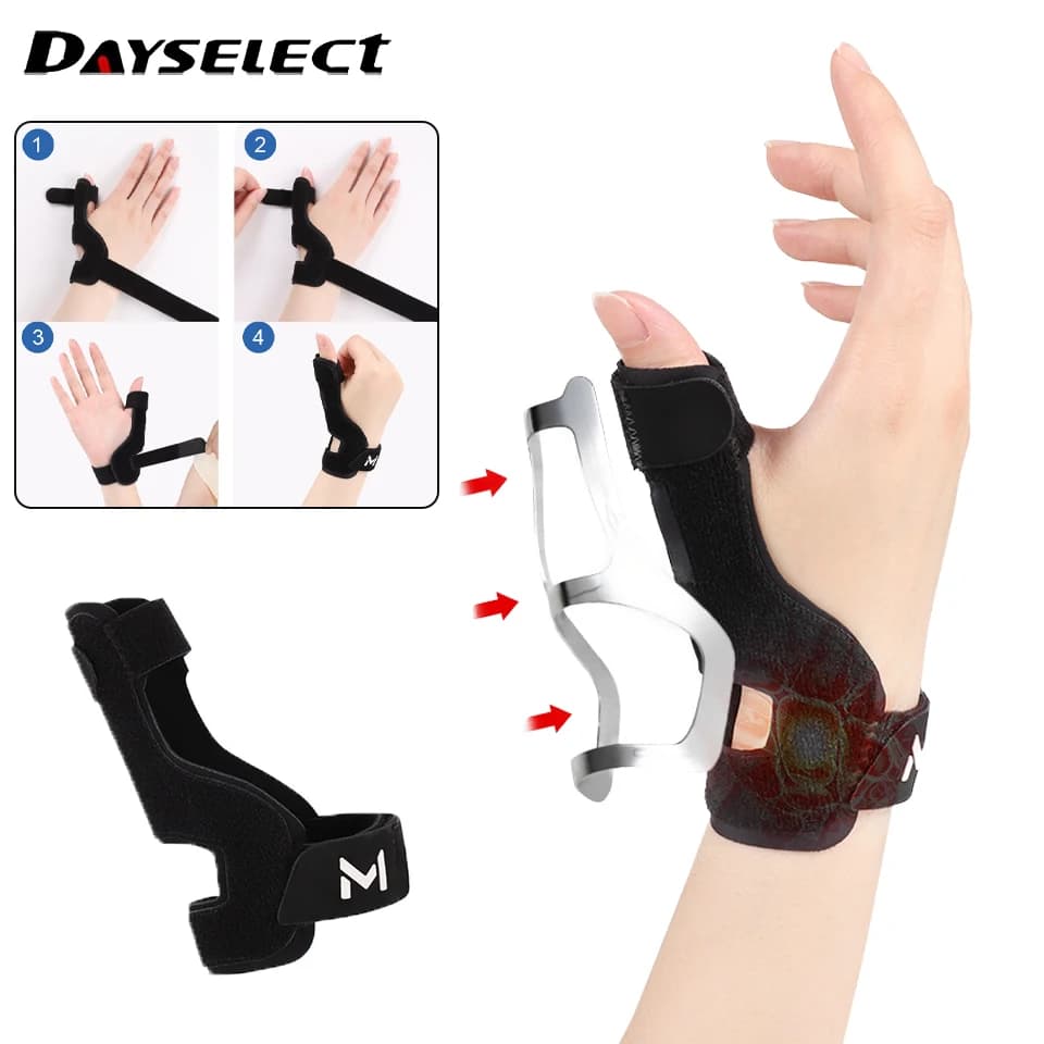 1 pz supporto per il polso traspirante piastra in alluminio sottile e leggera guaina fissa per tendine del pollice protezione per il polso doppie cinghie di rilegatura unisex