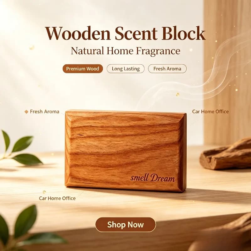 Natural Wooden Aromatherapy Diffuser, Soothing Fragrance for Peaceful Sleep, Perfect for Bedroom & Office Decor