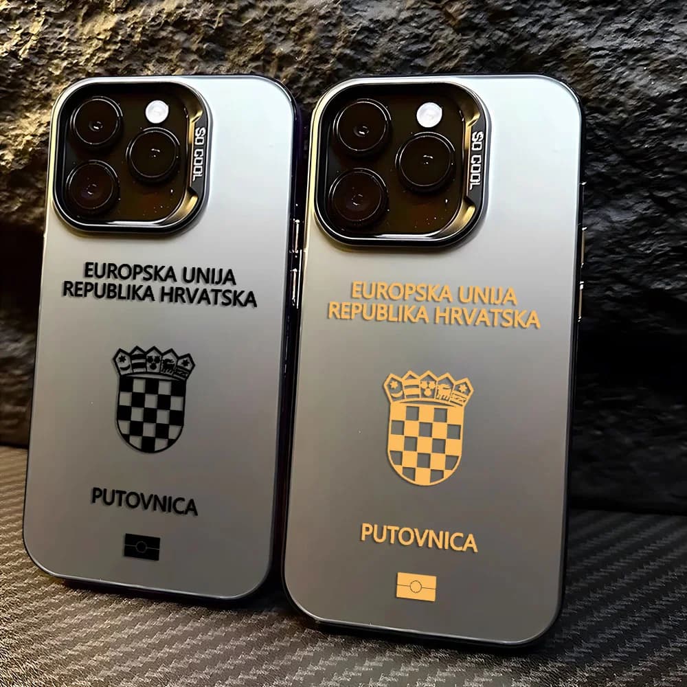 Croatia Passport Phone Case For iPhone 17 16e 16 15 14 13 12 11 mini Pro Max X XR 8 7 Air Plus Anti Fall Matte Back Cover