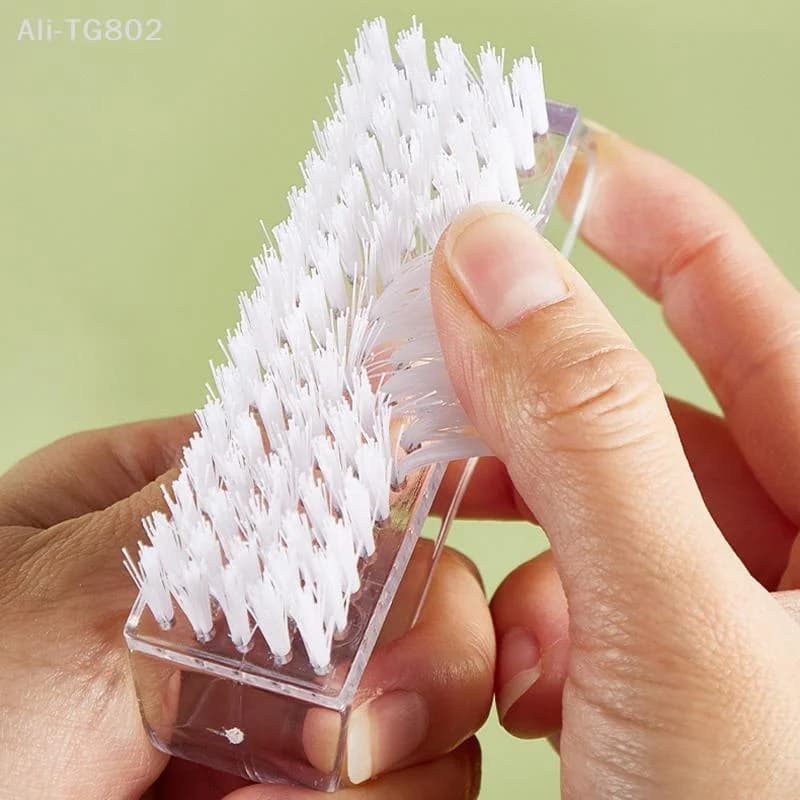 Set di 3 Spazzole in Plastica Rigida per la Pulizia delle Unghie, Strumenti per Manicure e Pedicure, per Uso Professionale in Salone, Spazzole per la Rimozione della Polvere dalle Unghie