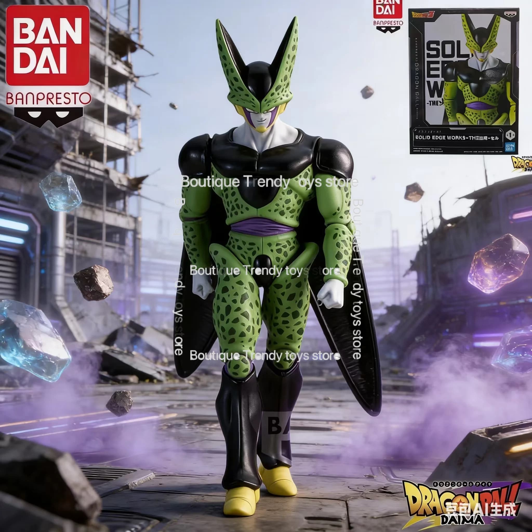 In Stock Bandai Original Banpresto Dragon Ball Solid Edge Works The Vol 22 Cell Action Figure Model Doll Brand New Boxed