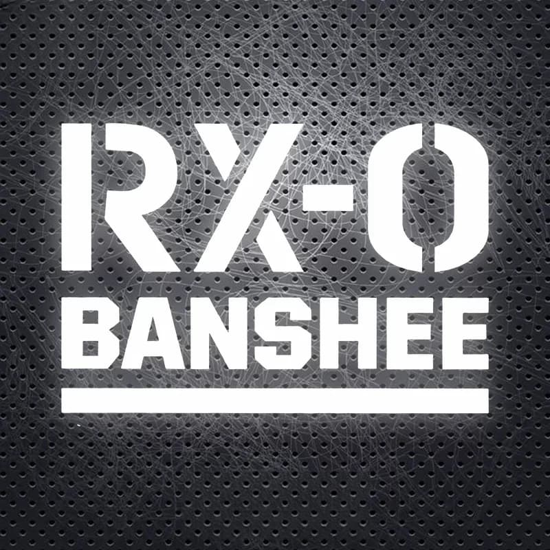 1Pc RX-0 BANSHEE Sticker for Motorcycle Fairing,Helmet,Tank,Scooter,Bike,Window,Bumper