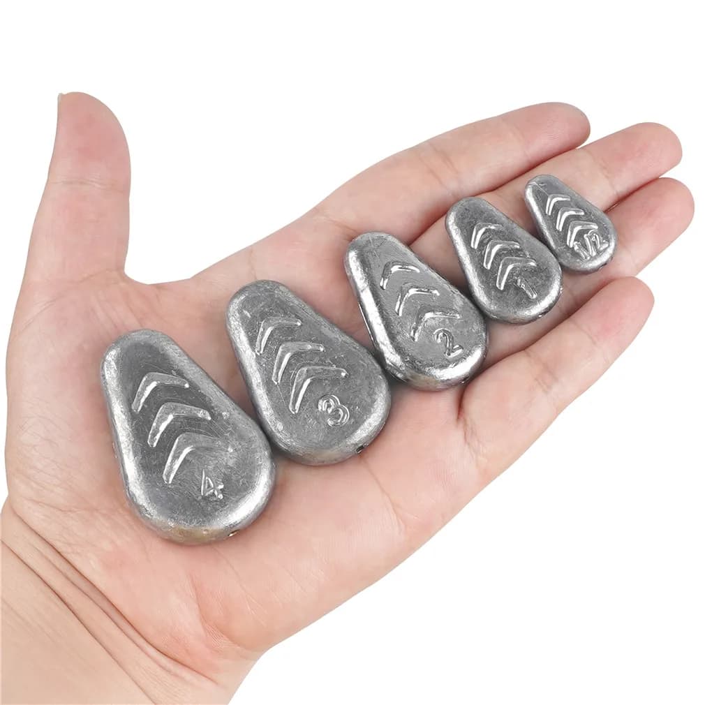 5Pcs pesi da pesca platine Kit No Roll platina pesi per pesci platine piatte in linea per pesce gatto Rig Surf attrezzatura da pesca 1/2OZ-4OZ