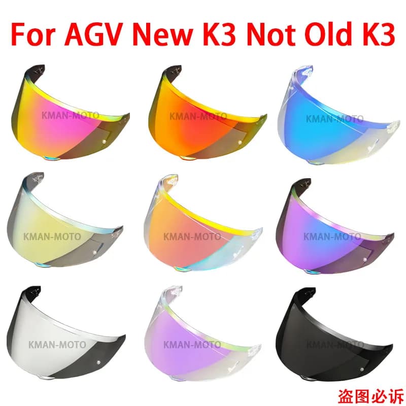Visiera per casco per NUOVA Visiera AGV K3 (E2206) Visiera per casco moto Protezione UV Antigraffio
