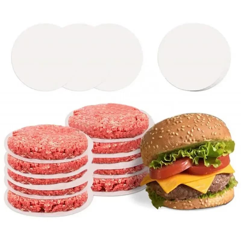 100 pezzi di carta per Hamburger, carte di cera per separare le polpette pressate congelate per la carta per Hamburger