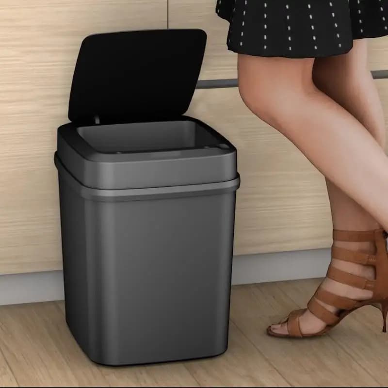 Cestino per Rifiuti Smart da 13L con Sensore di Movimento, Senza Contatto, per Bagno, Ufficio, Camera da Letto, Soggiorno, Toilette, Cucina