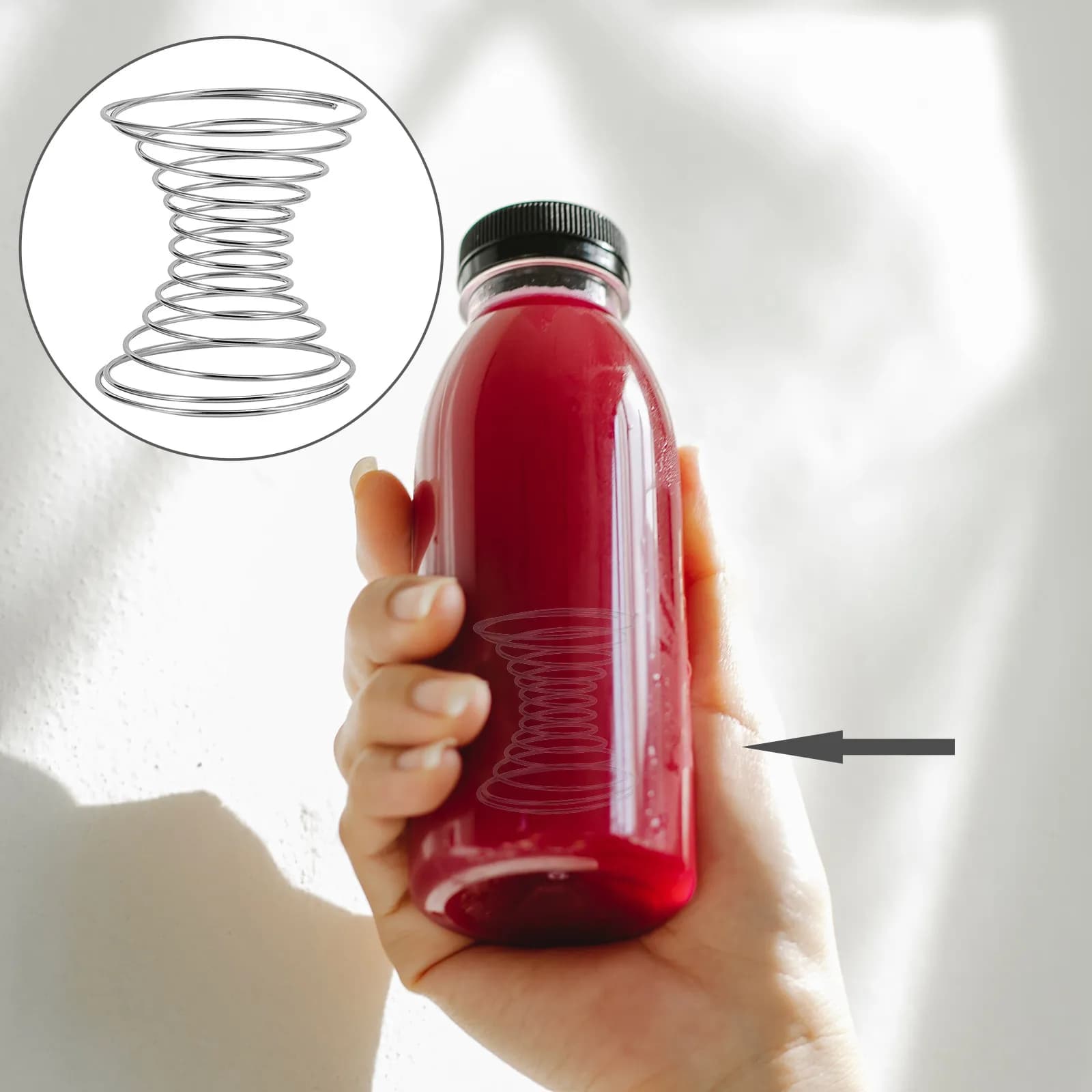 10 Pezzi Palline a Molla Lavabili in Acciaio Inossidabile per Shaker, Polveri Proteiche, Biberon, Utensili da Cucina per Mescolare