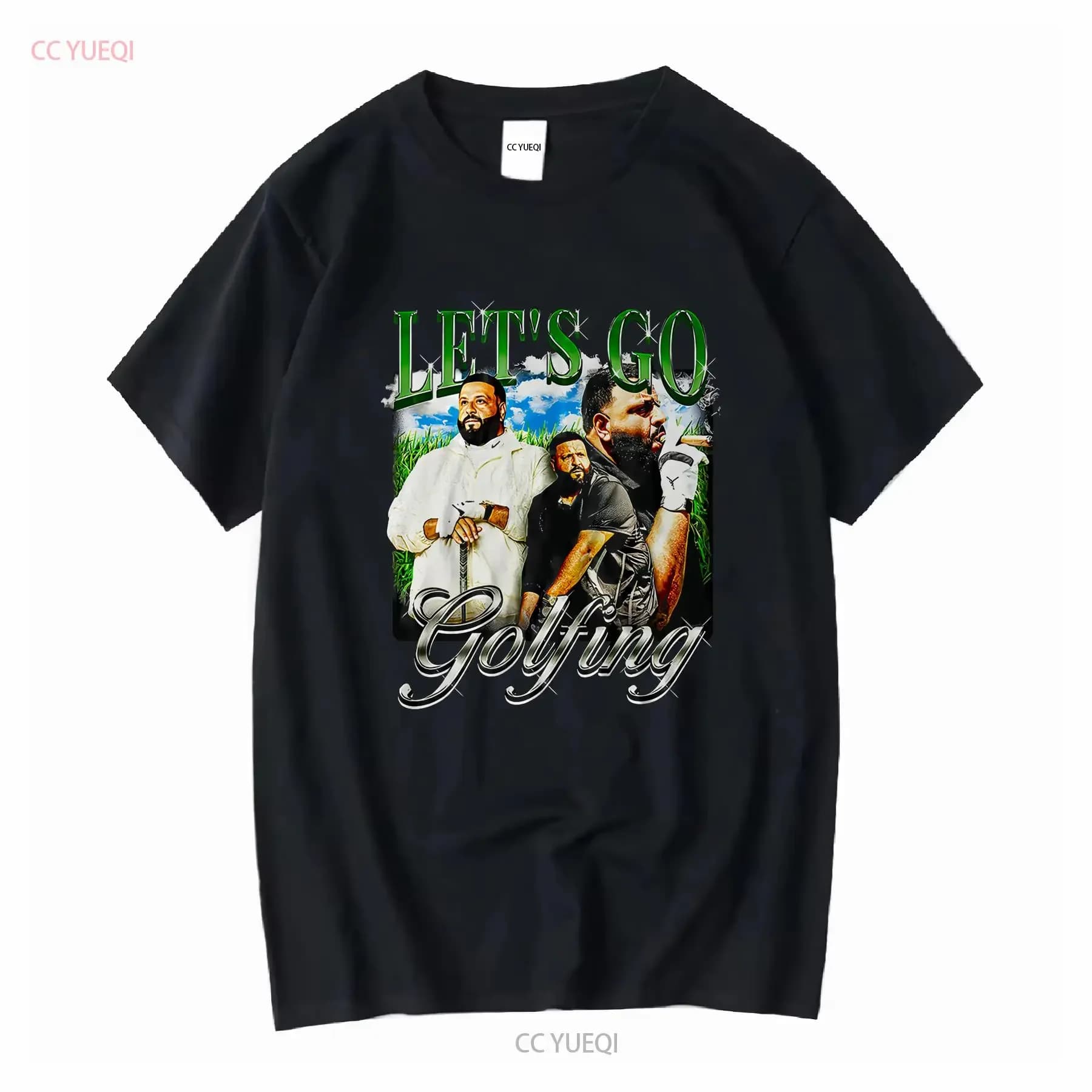 Lets Go Golfing Dj Khaled T-shirt Merch Omaggio K vintage Lavato Comodo Abiti firmati leggermente versatili Alla moda