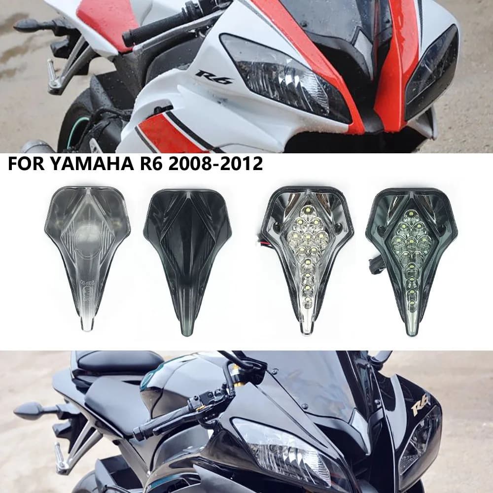 Refit per YAMAHA R6 2008 2009 2010 2011 2012 faro anteriore fendinebbia faro anteriore LED