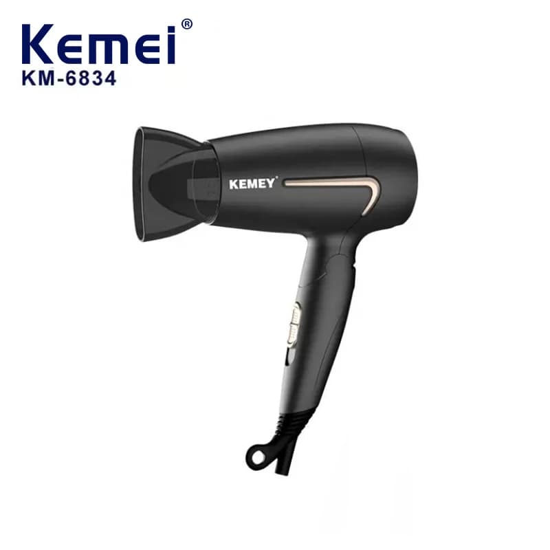 Kemei 6834 Asciugacapelli professionale Donna Piastra pieghevole Asciugacapelli Macchina per saloni domestici Asciugacapelli pieghevole per capelli